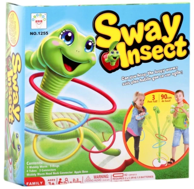 Linguojantis žiedų žaidimas kirmėliukas "Sway Insect "
