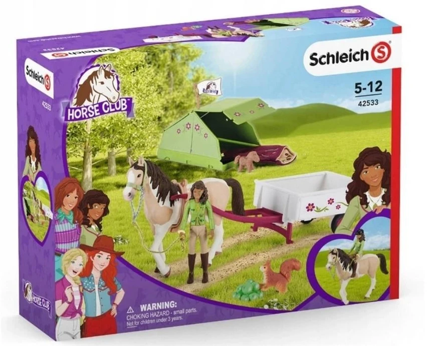 SCHLEICH „Arklių klubas“ Saros stovyklavimo rinkinys