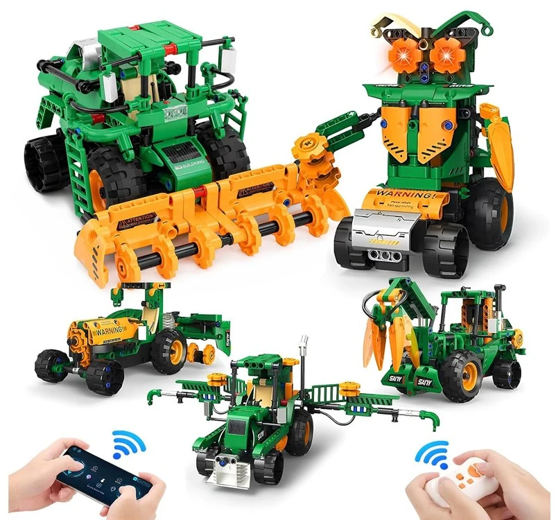 Jokomisiada Technical blocks 5 in 1 AGRICULTURAL MACHINERY remote-controlled ZA6376