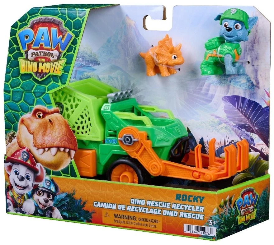 Spin Master PAW PATROL transporto priemonė Dino Theme Rocky, 6075772