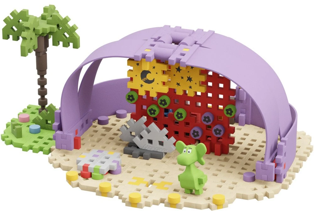 Marioinex Dragon Diplodocus ir Scene Mini vaflių kaladėlės 148vnt + figūrėlė ZA5502