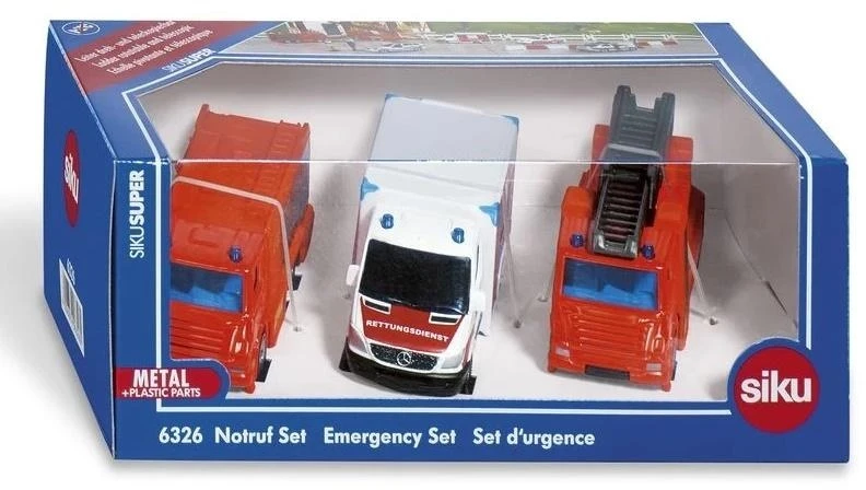 Žaislinis gelbėjimo transporto priemonių rinkinys Siku Super S6326