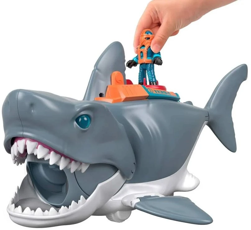 Fisher Price Mattel Imaginext Mega mechaninė ryklio ataka, judanti burna ZA5438