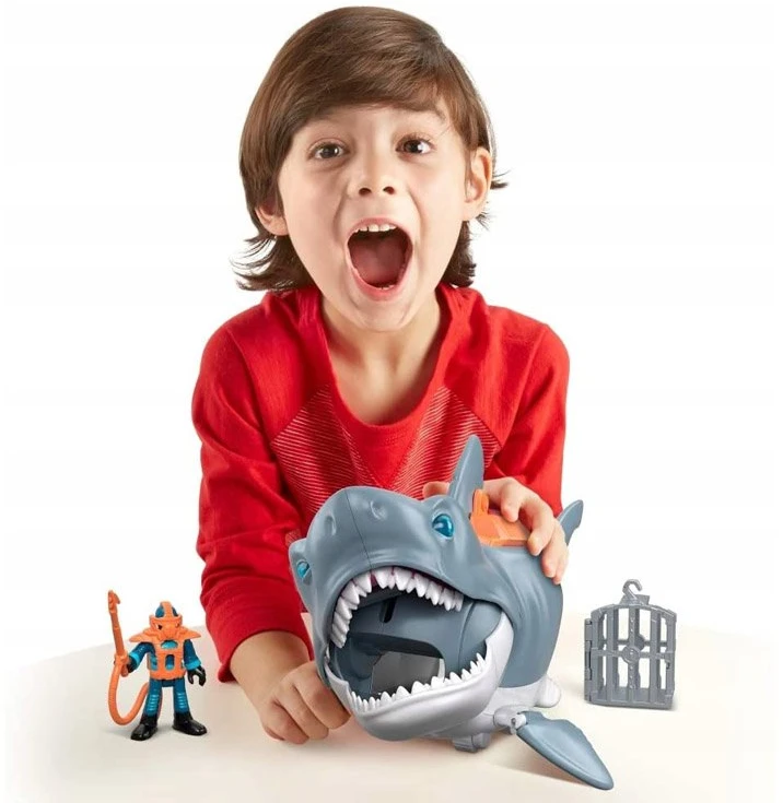 Fisher Price Mattel Imaginext Mega mechaninė ryklio ataka, judanti burna ZA5438