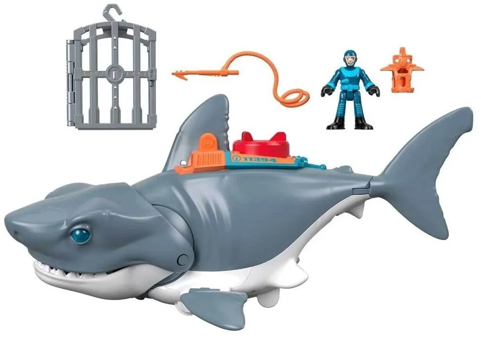 Fisher Price Mattel Imaginext Mega mechaninė ryklio ataka, judanti burna ZA5438