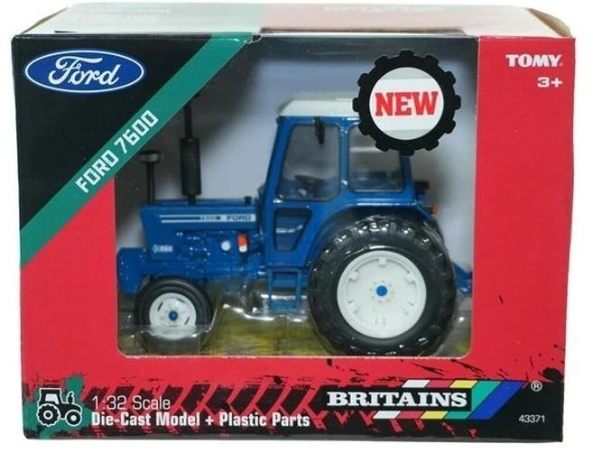 Žaislinis traktorius Ford 7600 su dvigubais ratais Tomy