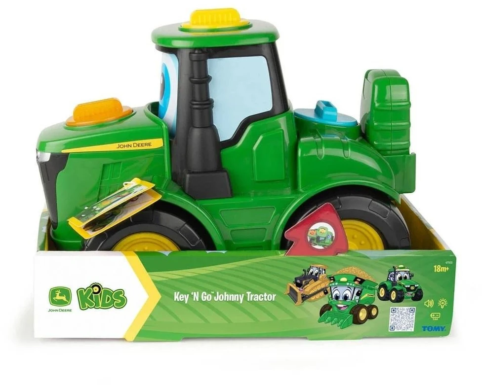 Tomy John_Deere Žaislinis traktorius John Deere KEY N GO JOHNNY 47500