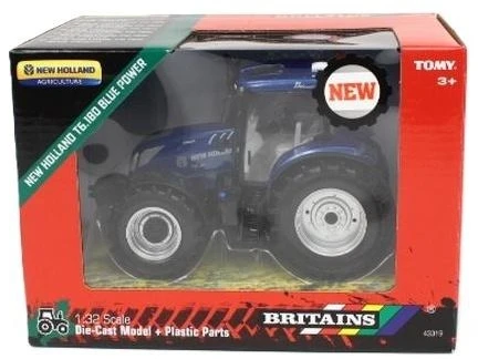 Žaislinis traktorius New Holland T6.180 mėlynas TOMY