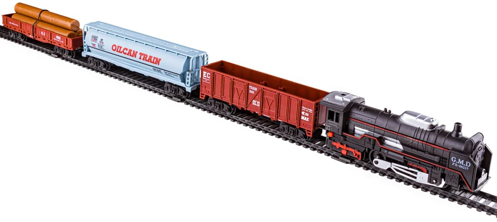 Žaislinis traukinys Rail King su 3 vagonais