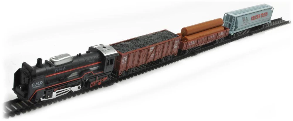 Žaislinis traukinys Rail King su 3 vagonais