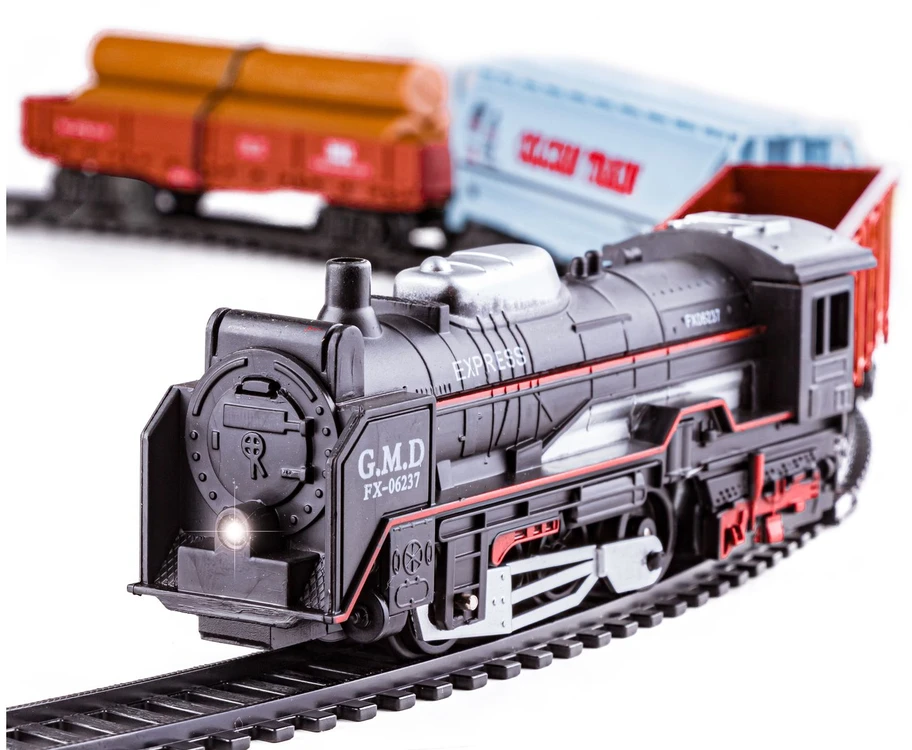 Žaislinis traukinys Rail King su 3 vagonais