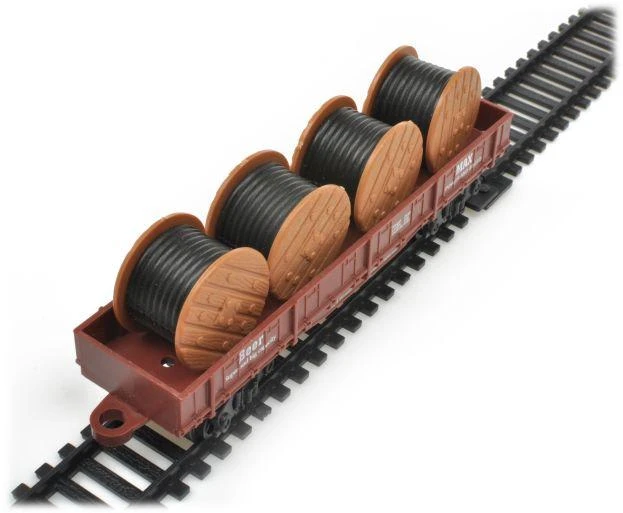 Žaislinis traukinys Rail King su garvežiu ir 3 vagonais
