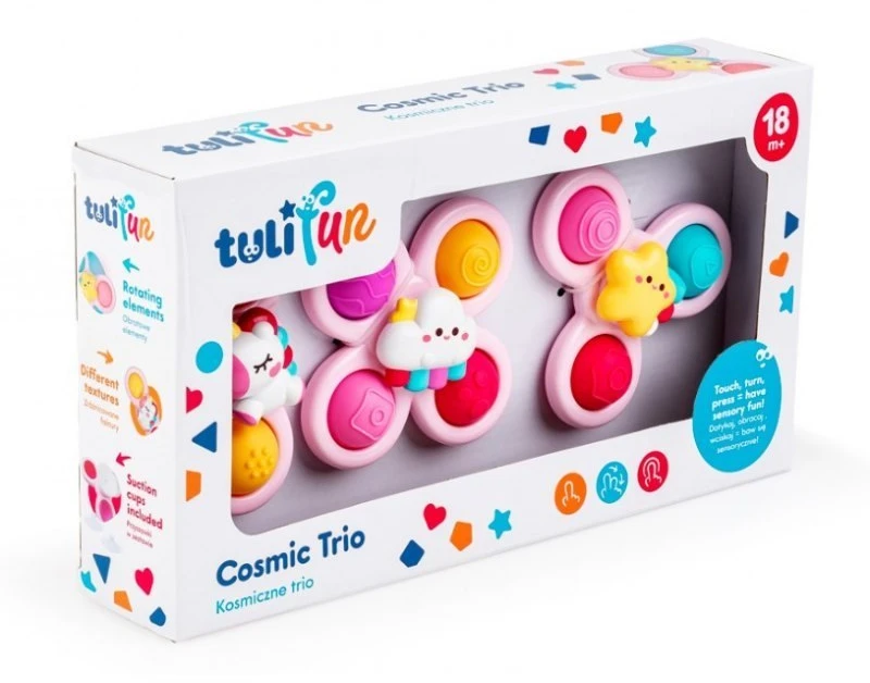 Žaislų rinkinys kosminis trio rožinis dumel