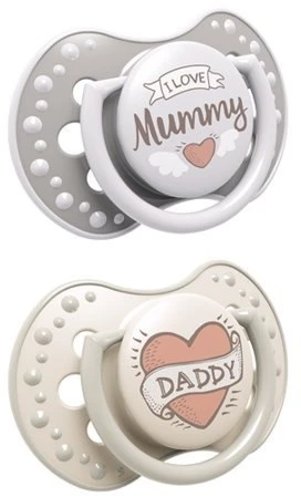 LOVI 22/867 Dinaminis silikoninis čiulptukas 3-6 m 2vnt I Love