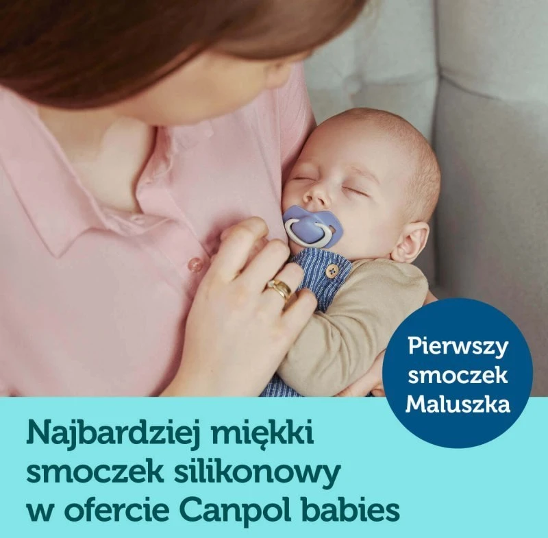 CANPOL 22/657 Simetriškas silikoninis čiulptukas 18+mėnesių gryna spalva mėlyna