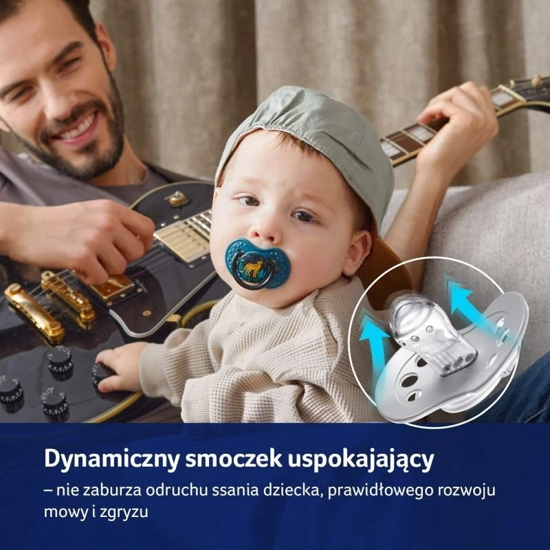 LOVI 22/901 Dinaminis silikoninis čiulptukas 0-3m 2vnt Jungle Vibes Boy
