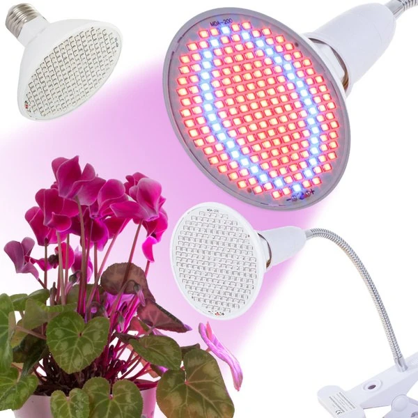 Lampa Augalų augimo lempa 200 LED auginimo panelės spaustukas 20 W E27 sriegis kilnojamas -E563