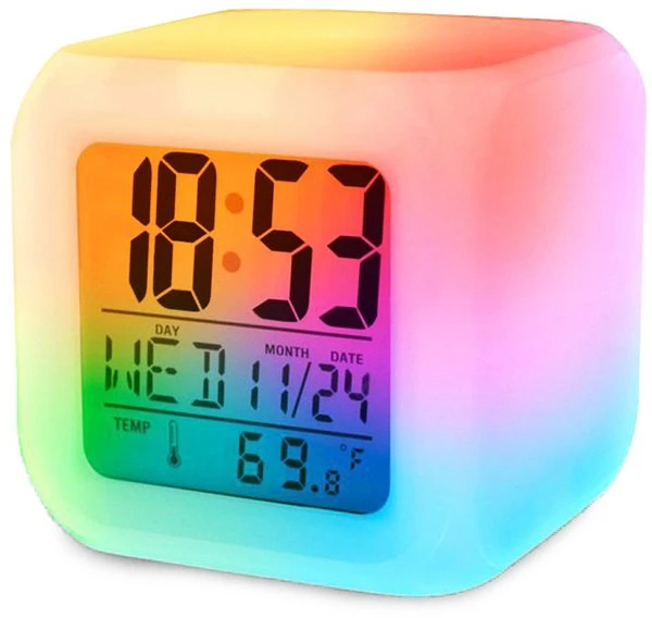 Žadintuvas su termometru ir LCD