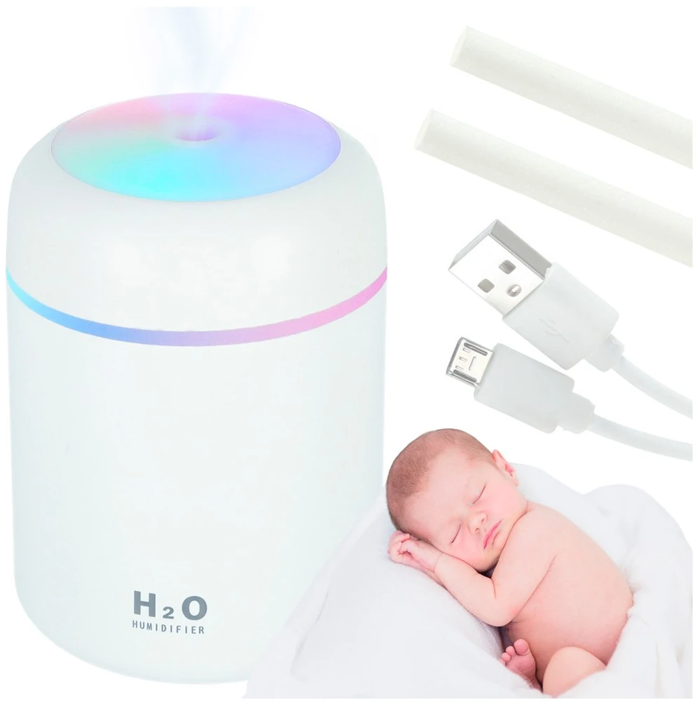 Oro drėkintuvas su aromaterapijos funkcija, 300 ml, USB