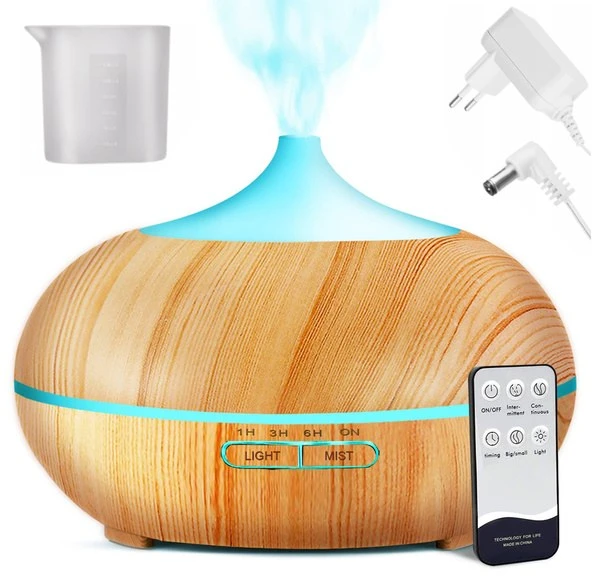 Oro drėkintuvas su aromaterapijos funkcija ir RGB apšvietimu