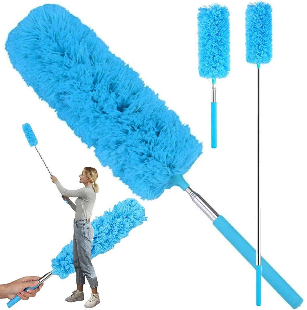 Mikropluošto teleskopinė dulkių šluota 35-83 cm, mėlyna