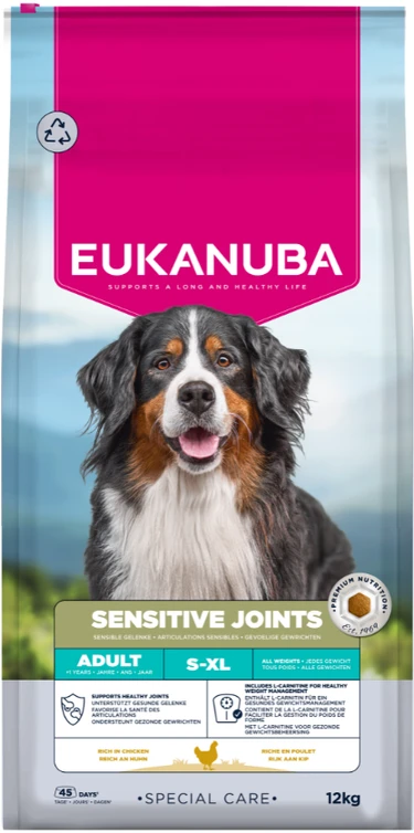 EUKANUBA Special Care Adult Dogs with Sensitive Joints jautrūs sąnariai – sausas pašaras šuniui – 12 kg