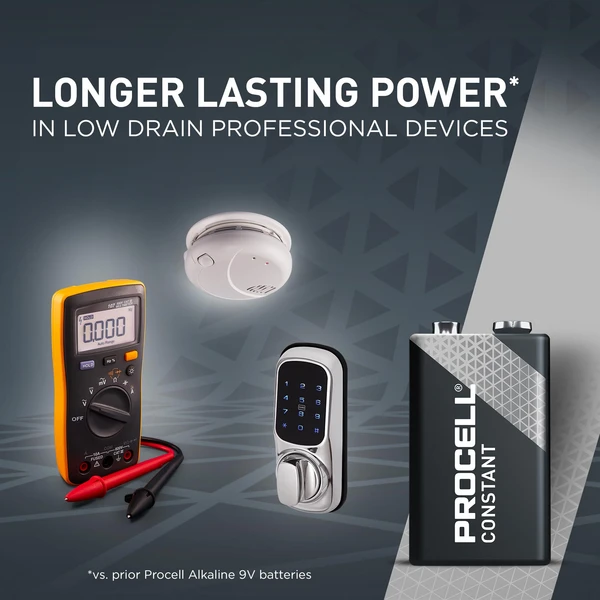 Duracell Procell Constant Power 6LR61 9V 692mAh baterija, 10 vnt.