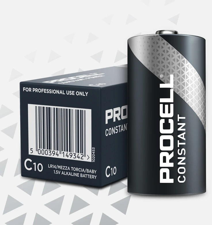 Duracell Procell Constant Power LR14 C 1,5V 9038mAh elementas, 10 vnt ...