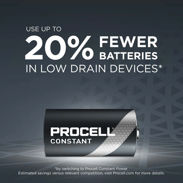 Duracell Procell Constant Power LR20 D 1,5V 19669mAh elementas, 10 vnt.