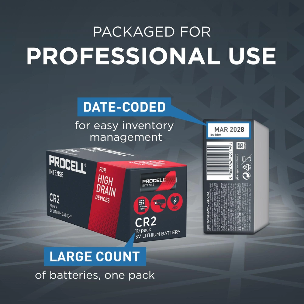 Duracell Procell Intense CR2 3V 920mAh elementas, 10 vnt.