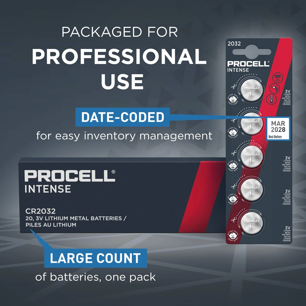 Duracell Procell Intense CR2032 3V 260mAh elementas, 5 vnt.