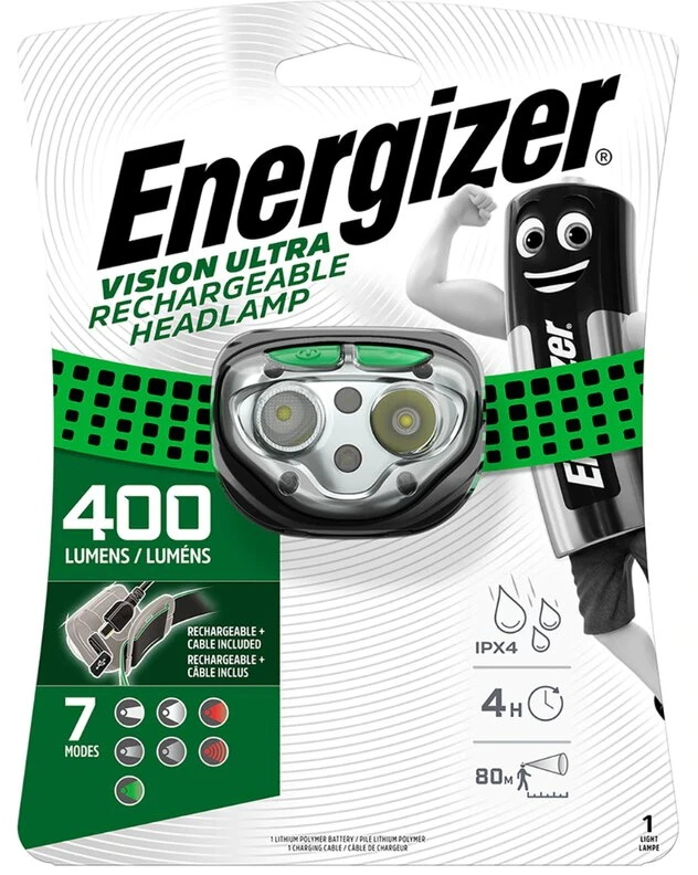 Energizer 400lm įkraunamas galvos žibintuvėlis Vision Ultra HDFRLP