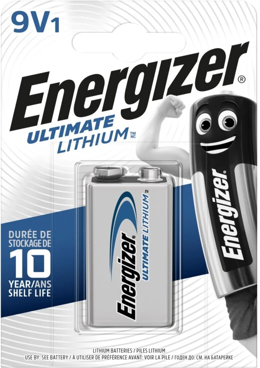 „Energizer Ultimate“ ličio jonų 9 V 800 mAh baterija, 1 vnt.