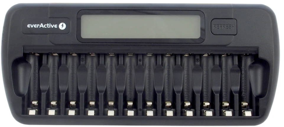 everActive 1-12 AA/AAA elementų kroviklis su LCD ekranu