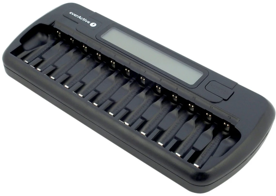 everActive 1-12 AA/AAA elementų kroviklis su LCD ekranu