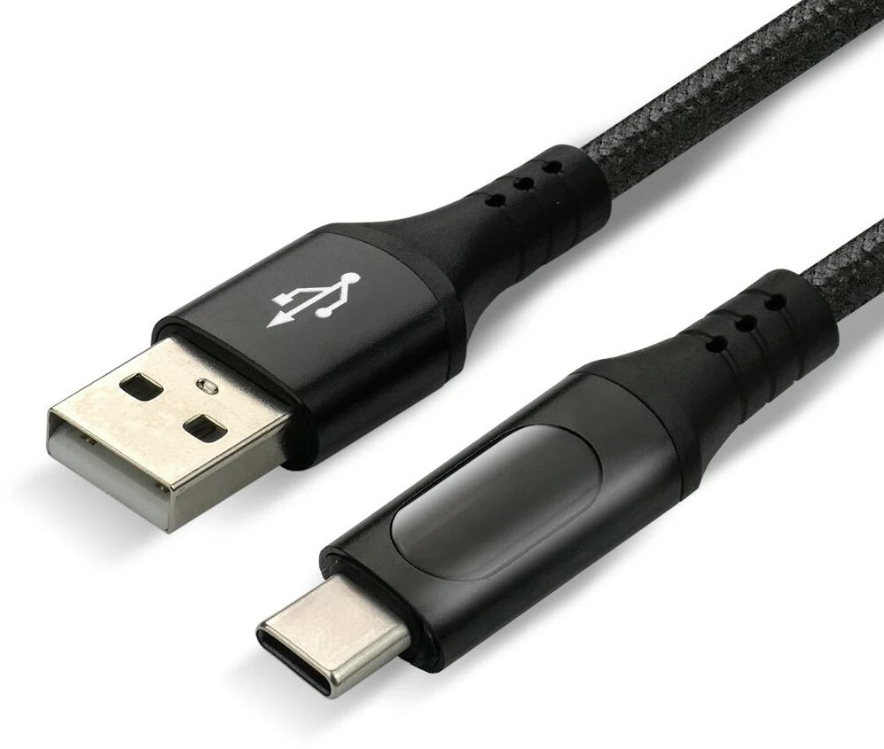 everActive 1m USB-A - USB-C 3A pintas kabelis su LCD ekranu CBB-1CBL