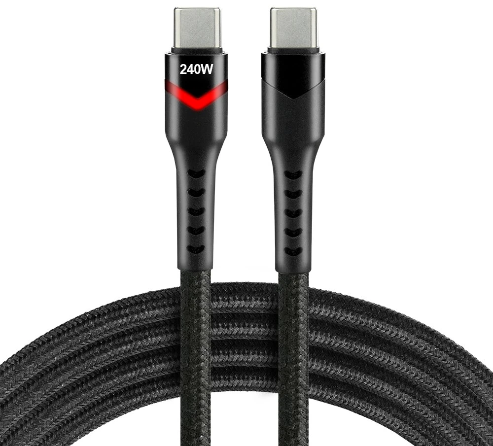 everActive 1m USB-C PD 3.1 EPR 5A 240W pintas kabelis CBB-1PDRS