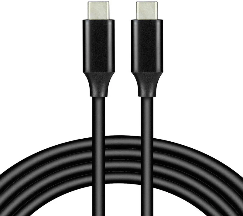 everActive USB-C į USB-C kabelis su juodais antgaliais
