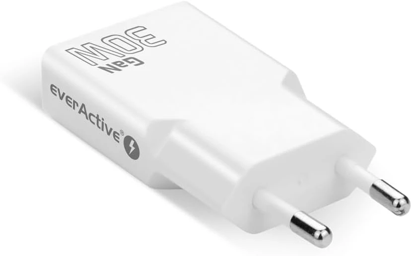 „everactive“ įkroviklis: 1 x USB, 1 x USB-C greito įkrovimo 3.0 30 W itin plonas baltas