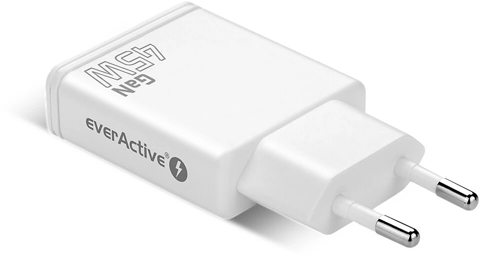 Įkroviklis - everActive SC-460Q 45W USB & USB-C Greitas Įkroviklis, Balta