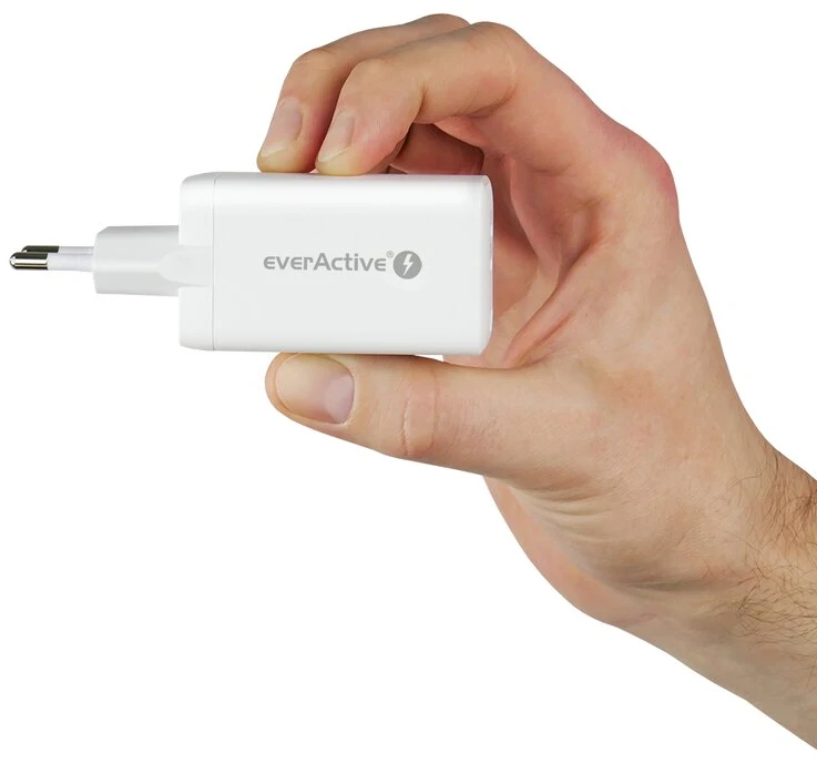 everActive 5-20V USB QC 3.0 ir USB-C PD PPS QC4+ 65W GaN įkroviklis SC-650Q