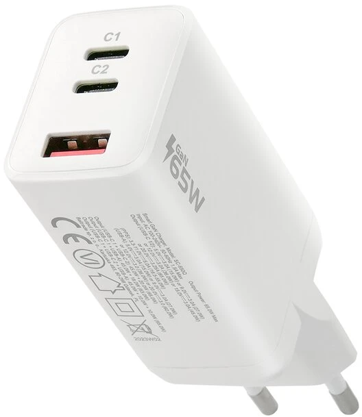 everActive 5-20V USB QC 3.0 ir USB-C PD PPS QC4+ 65W GaN įkroviklis SC-650Q