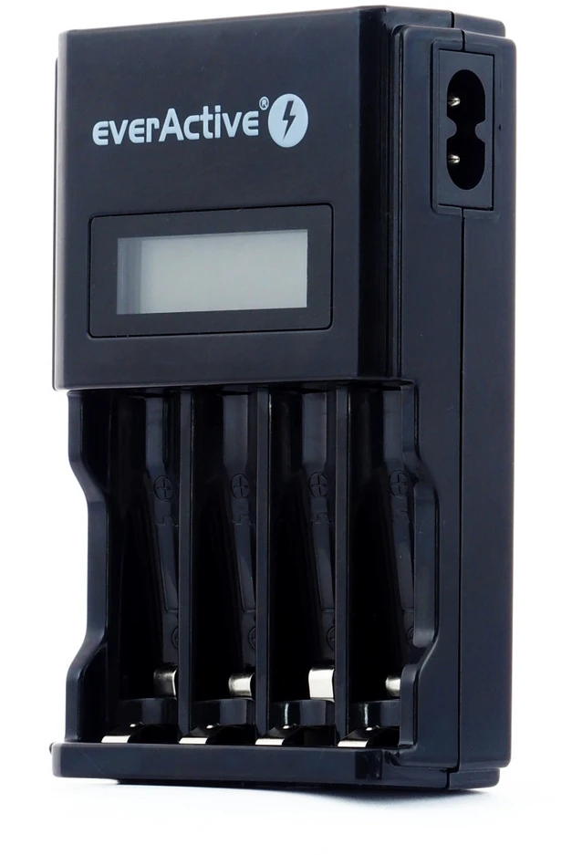 everActive automatinis AA/AAA elementų įkroviklis su LCD ekranu NC-450 Juodas