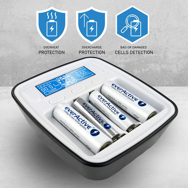 everActive profesionalus AA/AAA elementų įkroviklis NC-1000M