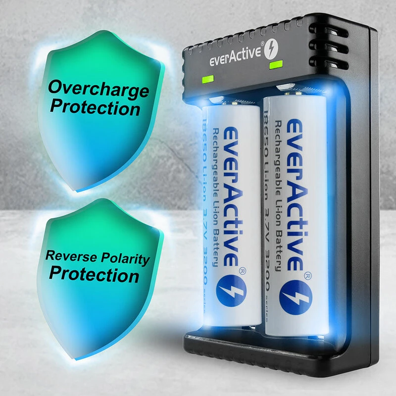 everActive universalus 2 x Li-ion akumuliatorių kroviklis LC200
