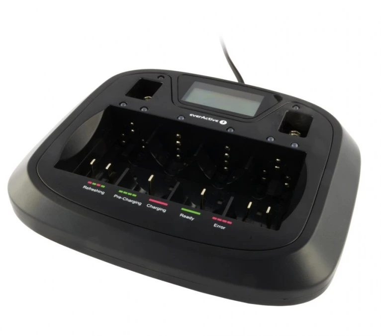 everActive universalus 4 etapų AA AAA C D 9V elementų įkroviklis NC-900U