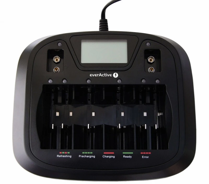 everActive universalus 4 etapų AA AAA C D 9V elementų įkroviklis NC-900U