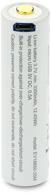 everActive USB įkraunamas 18650 3,7V 3500mAh akumuliatorius su PCM