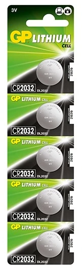GP 3V CR2032 elementas, 5 vnt.