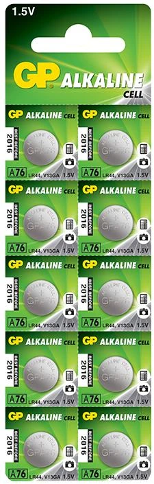 Elementai GP LR44 A76 AG13 10vnt